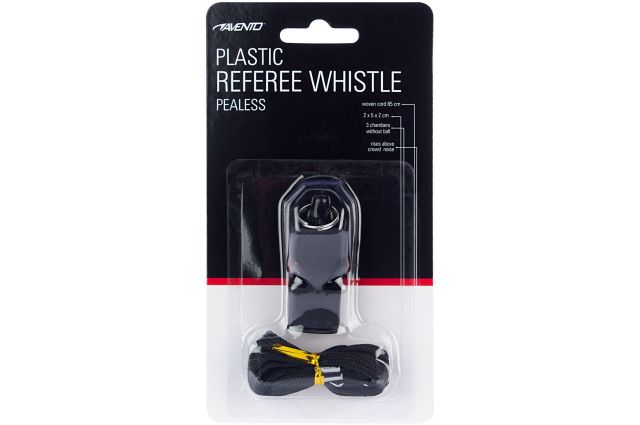 Referee's whistle pealess AVENTO 75FI Black Referee's whistle pealess AVENTO 75FI Black