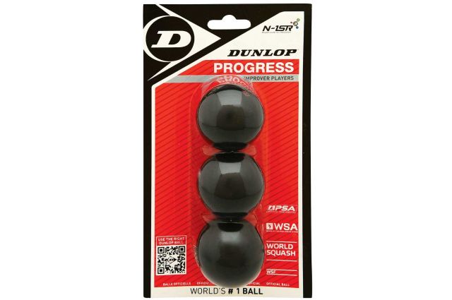 Squash ball Dunlop PROGRESS 3-blister Squash ball Dunlop PROGRESS 3-blister
