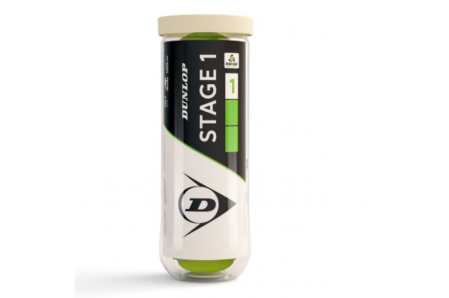 Tennis balls DUNLOP STAGE 1 GREEN 3-tube ITF