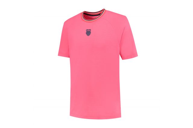 T-shirt for men K-SWISS HYPERCOURT MELANGE 3 L pink Rožinė T-shirt for men K-SWISS HYPERCOURT MELANGE 3 L pink