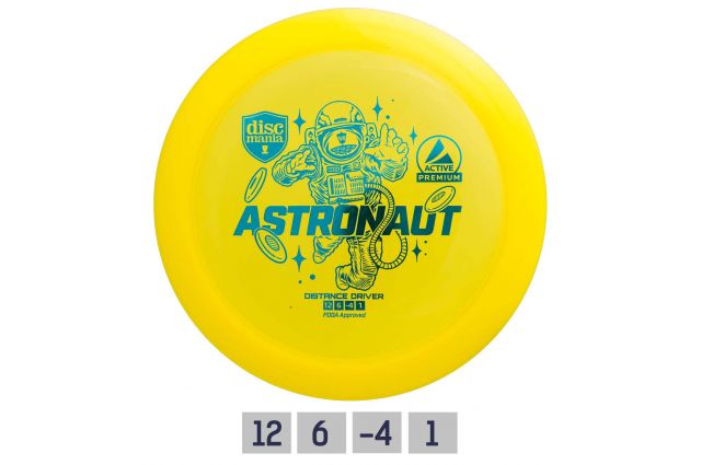 Discgolf DISCMANIA Distance Driver ASTRONAUT Active Premium Yellow 12/6/-4/1 Discgolf DISCMANIA Distance Driver ASTRONAUT Active Premium Yellow 12/6/-4/1