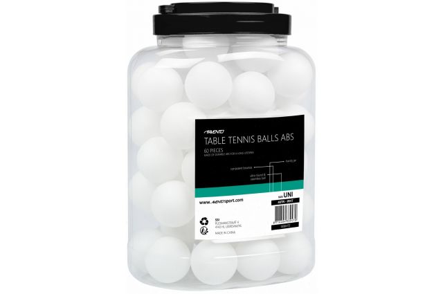 Table tennis balls AVENTO 46TR 60pcs white Table tennis balls AVENTO 46TR 60pcs white