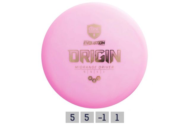 Discgolf DISCMANIA Midrange Driver NEO ORIGIN Evolution Pink 5/5/-1/1 Discgolf DISCMANIA Midrange Driver NEO ORIGIN Evolution Pink 5/5/-1/1