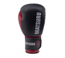 Boxing gloves for beginners Matsuru 10 oz black/red