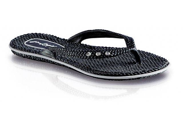 Slippers for ladies V-Strap GINO LAPIS SAINT TROPEZ 20 size 36/41 black Juoda Slippers for ladies V-Strap GINO LAPIS SAINT TROPEZ 20 size 36/41 black