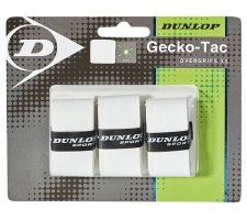 Tennis racket overgrip Dunlop GECKO-TAC, white (3 pcs)