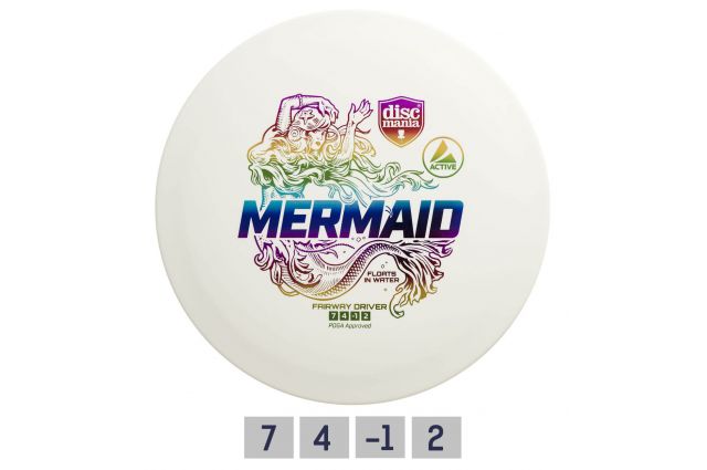 Discgolf DISCMANIA Fairway Driver MERMAID flofts in water  White 7/4/-1/2 Discgolf DISCMANIA Fairway Driver MERMAID flofts in water  White 7/4/-1/2