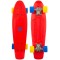 Plastic skateboard NIJDAM SUNSET CRUISER N30BA04 Red/Blue/Yellow Plastic skateboard NIJDAM SUNSET CRUISER N30BA04 Red/Blue/Yellow