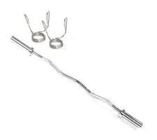 Olympic chromed curl barbell TOORX BCO120 120cm D50mm + 2 pcs spring clip safety collar