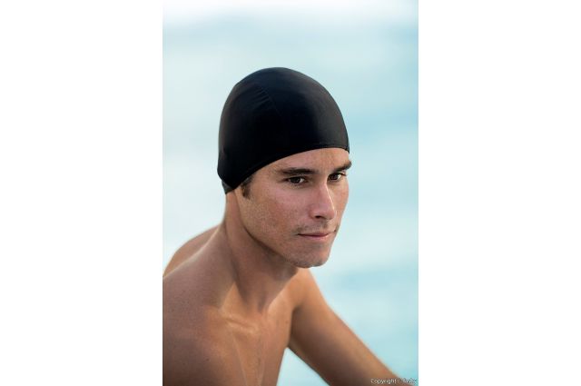 Fabric swimcap for men FASHY 3252 20 black Juoda Fabric swimcap for men FASHY 3252 20 black