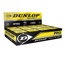 Squash ball Dunlop PRO yellow-profesional Official ball of WSF/PSA and PSA World Tour 12-box