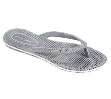 Slippers for ladies V-Strap GINO LAPIS SAINT TROPEZ 52 size 36/41 silver