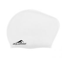 Swimming cap silicone AQUAFEEL 30404 10 white  long hair