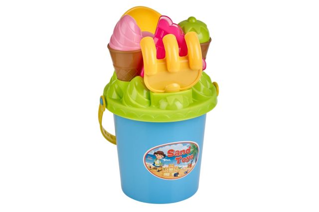 Sand Bucket Happy Summer Set of 8 pcs BECO 95029 Sand Bucket Happy Summer Set of 8 pcs BECO 95029