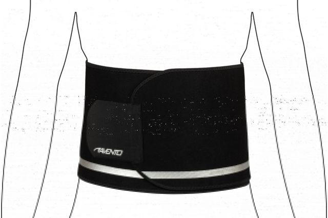 waist trimmer belt AVENTO 44SI adjustablle L/XL Black/Silver grey waist trimmer belt AVENTO 44SI adjustablle L/XL Black/Silver grey