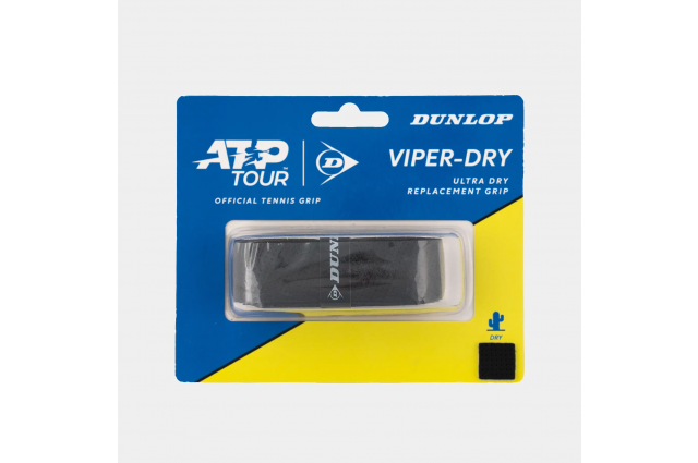 Teniso raketės vid. apvija DUNLOP VIPERDRY ATP replacement, black Juoda Teniso raketės vid. apvija DUNLOP VIPERDRY ATP replacement, black