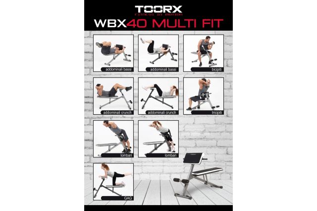 Treniruočių suoliukas TOORX WBX-40 MULTIFIT Treniruočių suoliukas TOORX WBX-40 MULTIFIT