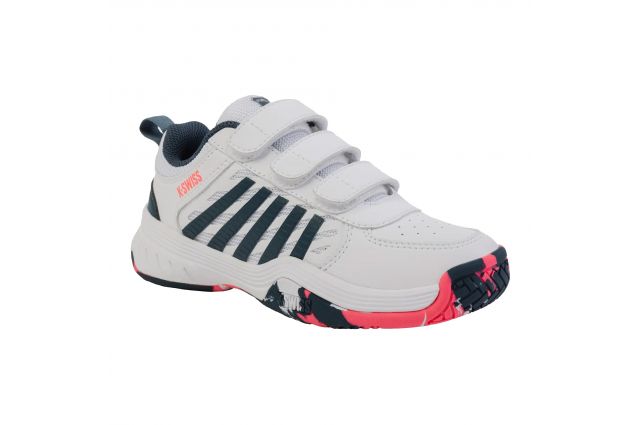 Tennis shoes for kids K-SWISS COURT EXPRESS 2 STRAP white/stargazer