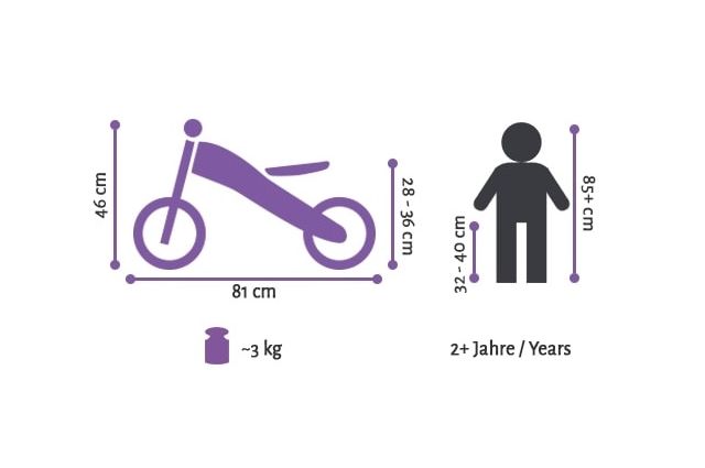 Balansinis dviratukas BIKESTAR 2-in-1 keičiamu rėmu Balansinis dviratukas BIKESTAR 2-in-1 keičiamu rėmu