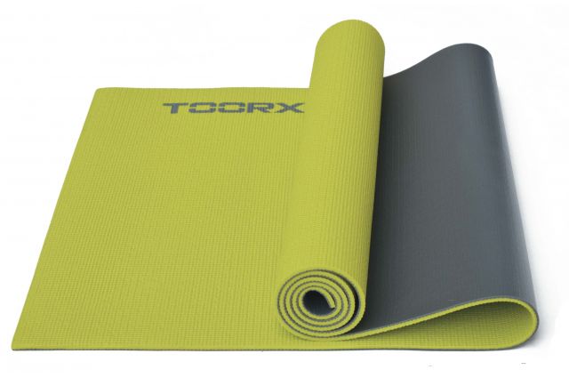 Yoga mat Toorx MAT176 PVC 173x60x0,6 PVC lime green/gray Yoga mat Toorx MAT176 PVC 173x60x0,6 PVC lime green/gray