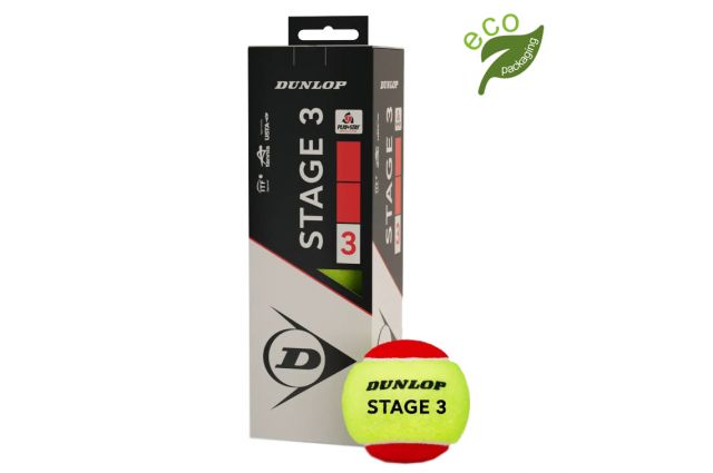 Tennis balls DUNLOP STAGE 3 RED 3-box ITF