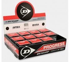Squash ball Dunlop PROGRESS 1 red dotWSF official