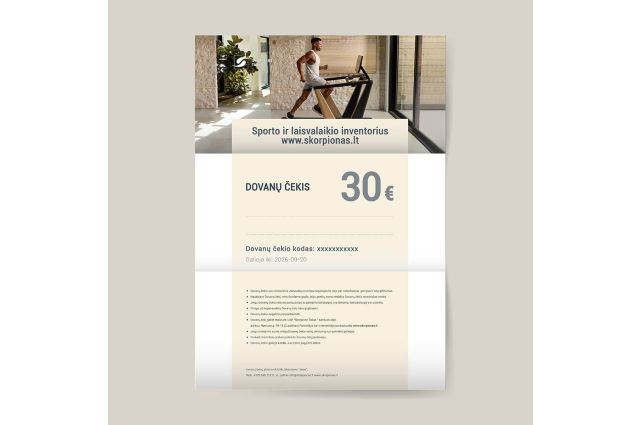 Dovanų kuponas 30 EUR Dovanų kuponas 30 EUR