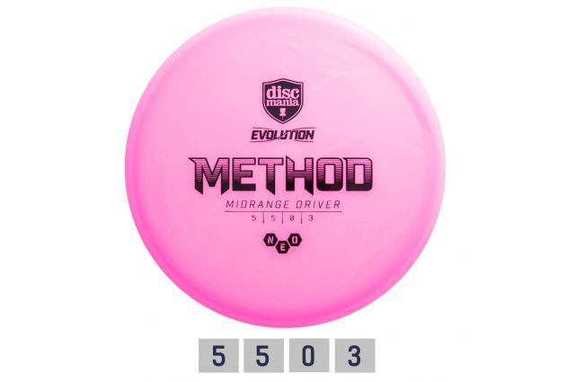 Discgolf DISCMANIA Midrange Driver NEO METHOD Evolution Pink 5/5/0/3 Discgolf DISCMANIA Midrange Driver NEO METHOD Evolution Pink 5/5/0/3