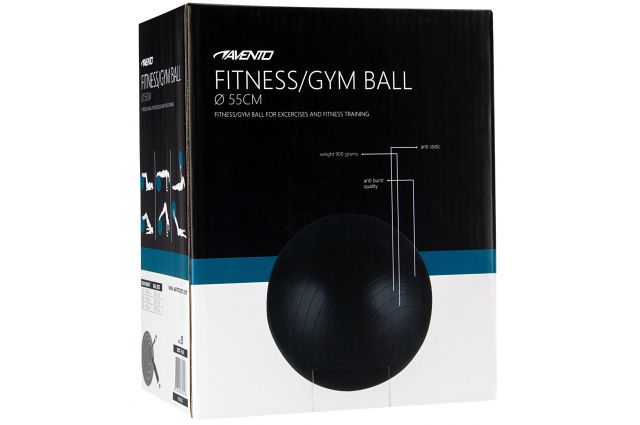 Gym Ball AVENTO 42OA 55cm Black Gym Ball AVENTO 42OA 55cm Black