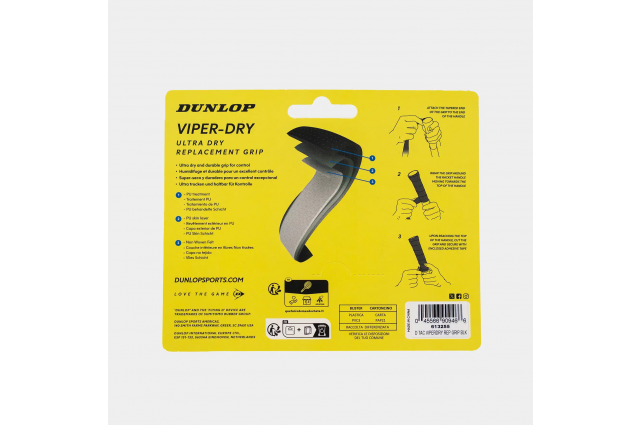 Teniso raketės vid. apvija DUNLOP VIPERDRY ATP replacement, black Juoda Teniso raketės vid. apvija DUNLOP VIPERDRY ATP replacement, black