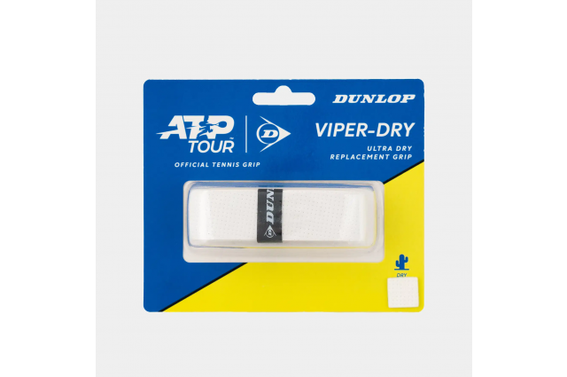 Teniso raketės vid. apvija DUNLOP VIPERDRY ATP replacement, white Balta Teniso raketės vid. apvija DUNLOP VIPERDRY ATP replacement, white