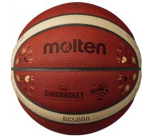 Basketball ball TOP competition MOLTEN B7G5000-E2G FIBA, premium leather size 7