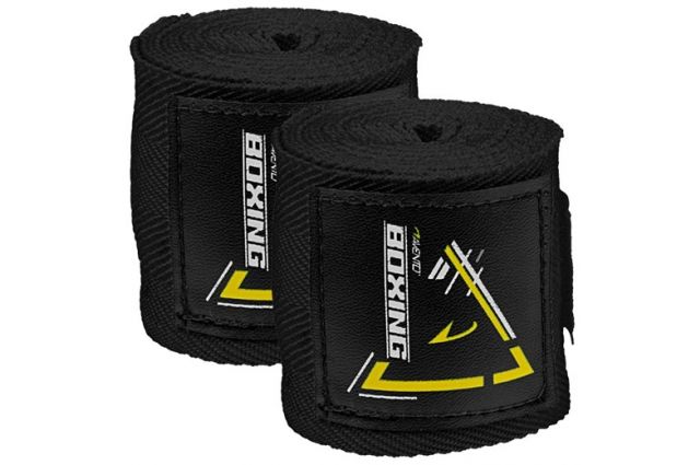 Boxing hand wraps AVENTO 41BI 2,5m Black Boxing hand wraps AVENTO 41BI 2,5m Black