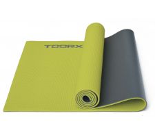 Yoga mat Toorx MAT176 PVC 173x60x0,6 PVC lime green/gray