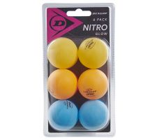 Table tennis balls Dunlop NITRO GLOW 6pcs