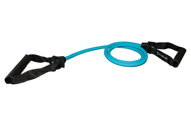 Fitness tube SVELTUS with two handles, light, blue for professionals Fitness tube SVELTUS with two handles, light, blue for professionals