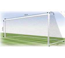 Football net TREMBLAY FF1113MS 7,5x2,5m, 3mm, depth 0,8x2m, 2pcs