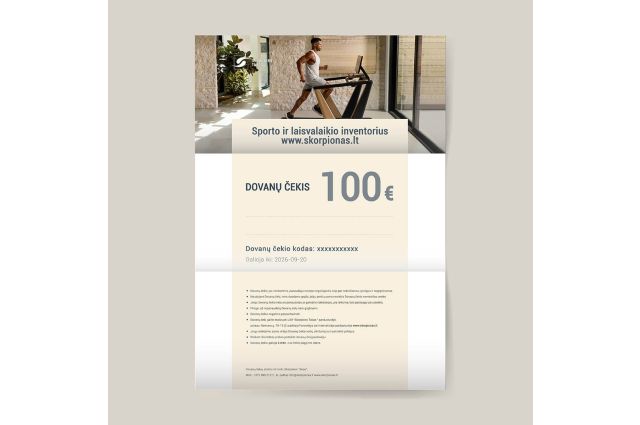 Dovanų kuponas 100 EUR Dovanų kuponas 100 EUR