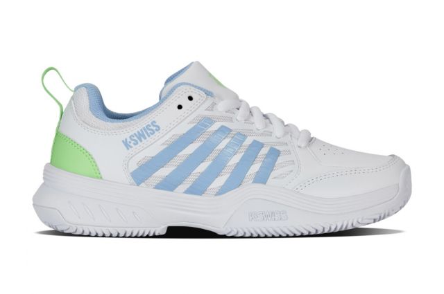 Tennis shoes for women K-SWISS COURT EXPRESS 2 CLAY white/dutch canal/paradise green UK8/EU42 Balta/mėlyna Tennis shoes for women K-SWISS COURT EXPRESS 2 CLAY white/dutch canal/paradise green UK8/EU42