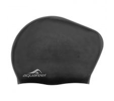 Swimming cap silicone AQUAFEEL 30404 20 black long hair