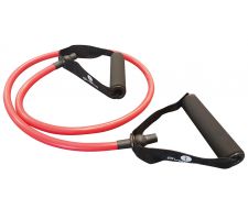 Fitness tube SVELTUS with two handles, strong, red