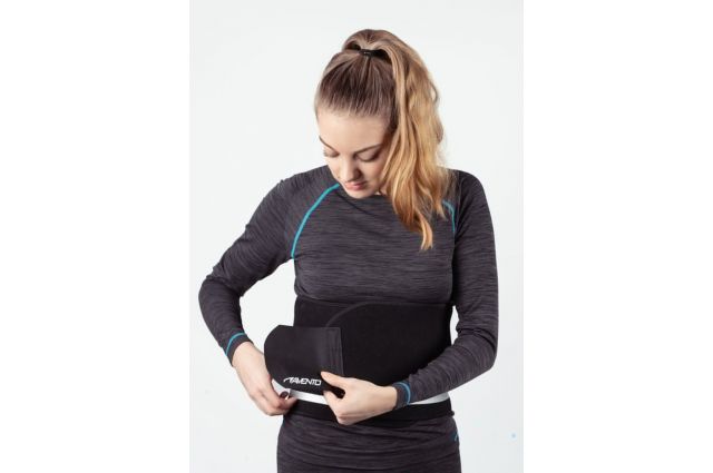 waist trimmer belt AVENTO 44SI adjustablle L/XL Black/Silver grey waist trimmer belt AVENTO 44SI adjustablle L/XL Black/Silver grey