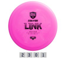 Discgolf DISCMANIA Putter SOFT EXO LINK Evolution Pink 2/3/0/1