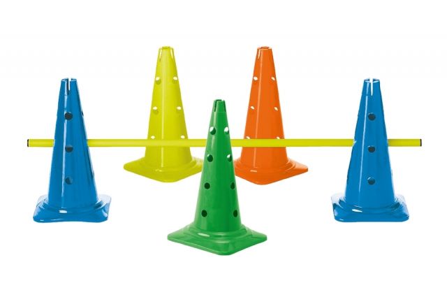 Cone TREMBLAY 12 holes 50cm yellow Geltona Cone TREMBLAY 12 holes 50cm yellow