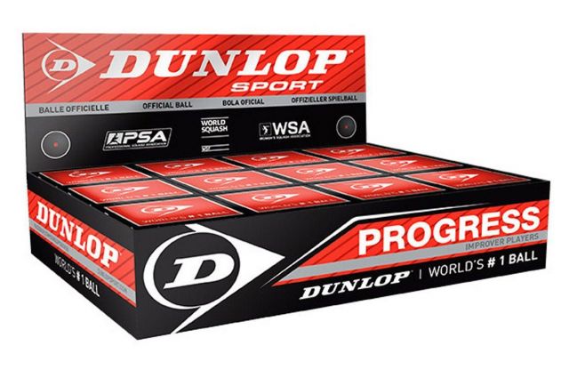Squash ball Dunlop PROGRESS 12-box Squash ball Dunlop PROGRESS 12-box