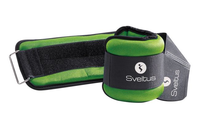 Lycra weighted cuffs SVELTUS VELTUS 0942 2x1kg black/green Lycra weighted cuffs SVELTUS VELTUS 0942 2x1kg black/green