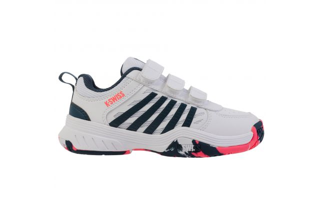 Tennis shoes for kids K-SWISS COURT EXPRESS 2 STRAP white/stargazer
