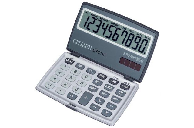 Skaičiuotuvas kišeninis Citizen CTC 110WB C-series Skaičiuotuvas kišeninis Citizen CTC 110WB C-series