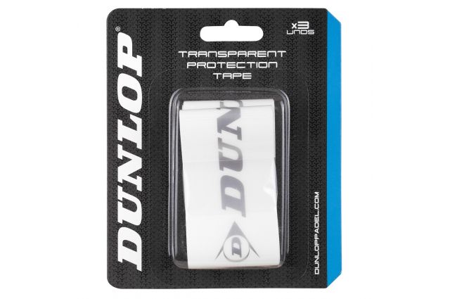 Padel racket protective tape DUNLOP  blister 3 pcs transparent Padel racket protective tape DUNLOP  blister 3 pcs transparent