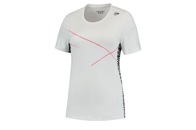 T-shirt for women DUNLOP PERFORMANCE GAME TEE 1 L white